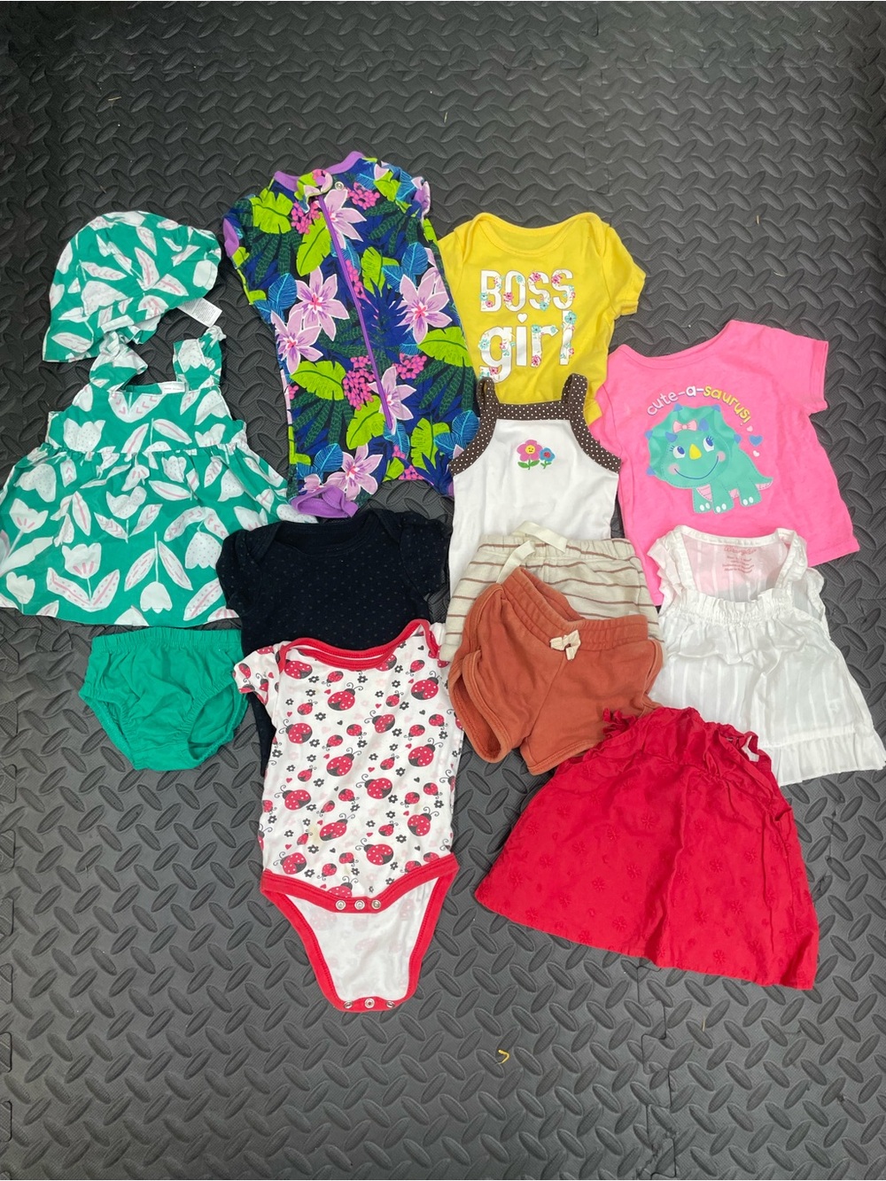 Newborn Baby Girl Summer Bundle 13 Pieces Assorted Brands And Colors